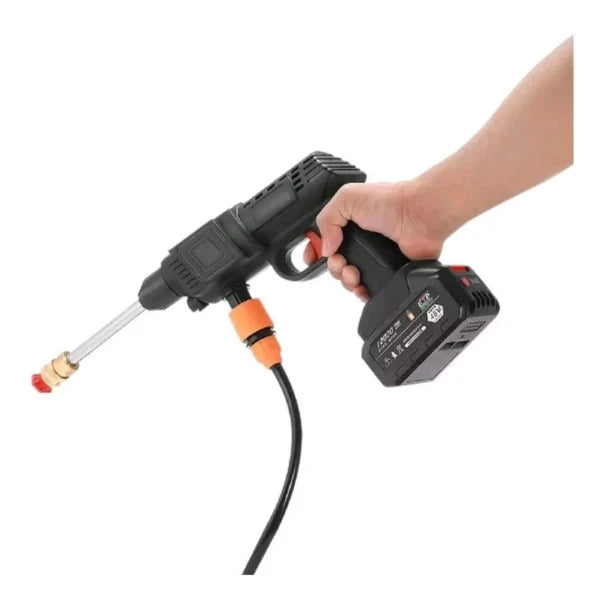 Pistola de Limpeza de Alta Pressão Portátil Recarregável - 70 Bar de Potência para Carros, Fachadas e Jardins