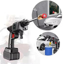 Pistola de Limpeza de Alta Pressão Portátil Recarregável - 70 Bar de Potência para Carros, Fachadas e Jardins