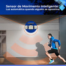 Refletor LED Solar com 3 Cabeças - Iluminação Automática com Sensor de Movimento