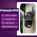 Câmera de Segurança Externa Dupla 4K 6MP com Sirene e Iluminação Integrada