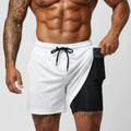 Shorts Masculino 2 em 1 com Proteção UV - Conforto e Performance para Treino e Corrida