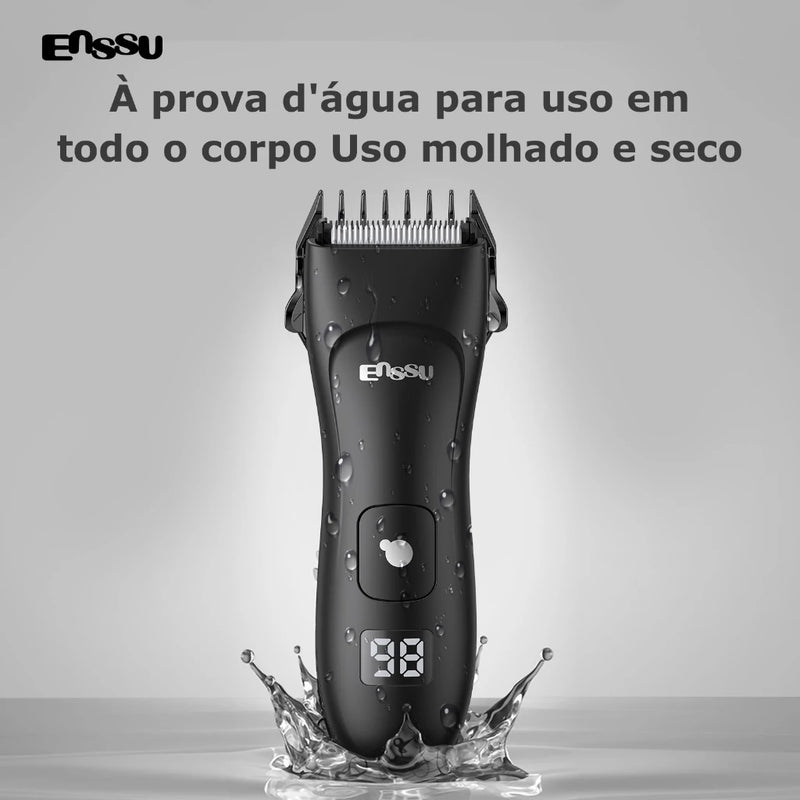 Aparador de Pelos Masculino Recarregável – Precision Pro com LED e Resistência à Água