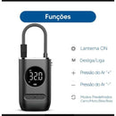 Compressor de Ar Portátil Sem Fio com Medidor de Pressão