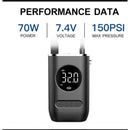 Compressor de Ar Portátil Sem Fio com Medidor de Pressão