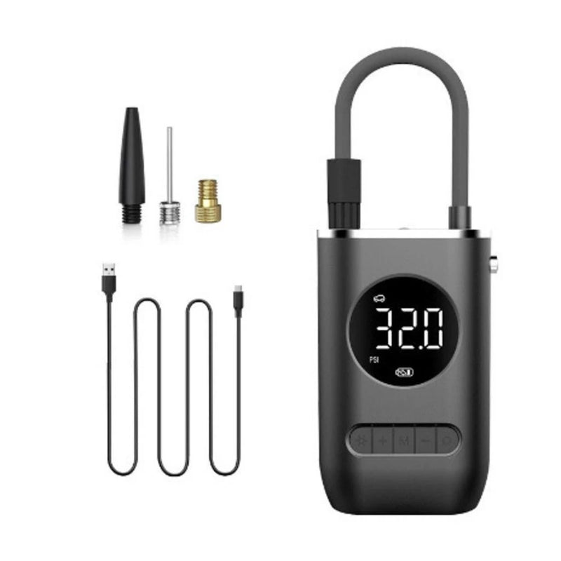 Compressor de Ar Portátil Sem Fio com Medidor de Pressão